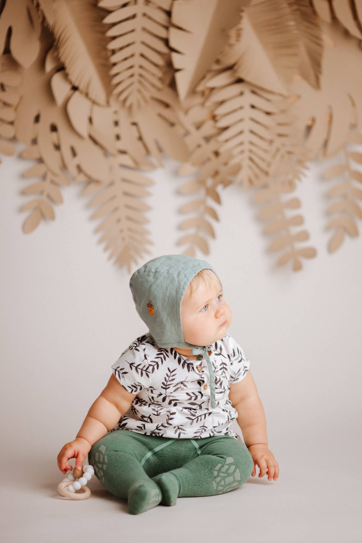 Olie the Curious - Wholesale Socks - Kids - Green Forest Tales Crawling Tight10