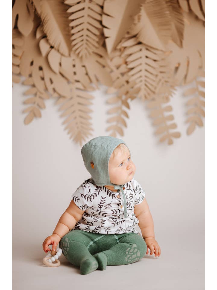 Olie the Curious - Wholesale Socks - Kids - Green Forest Tales Crawling Tight10