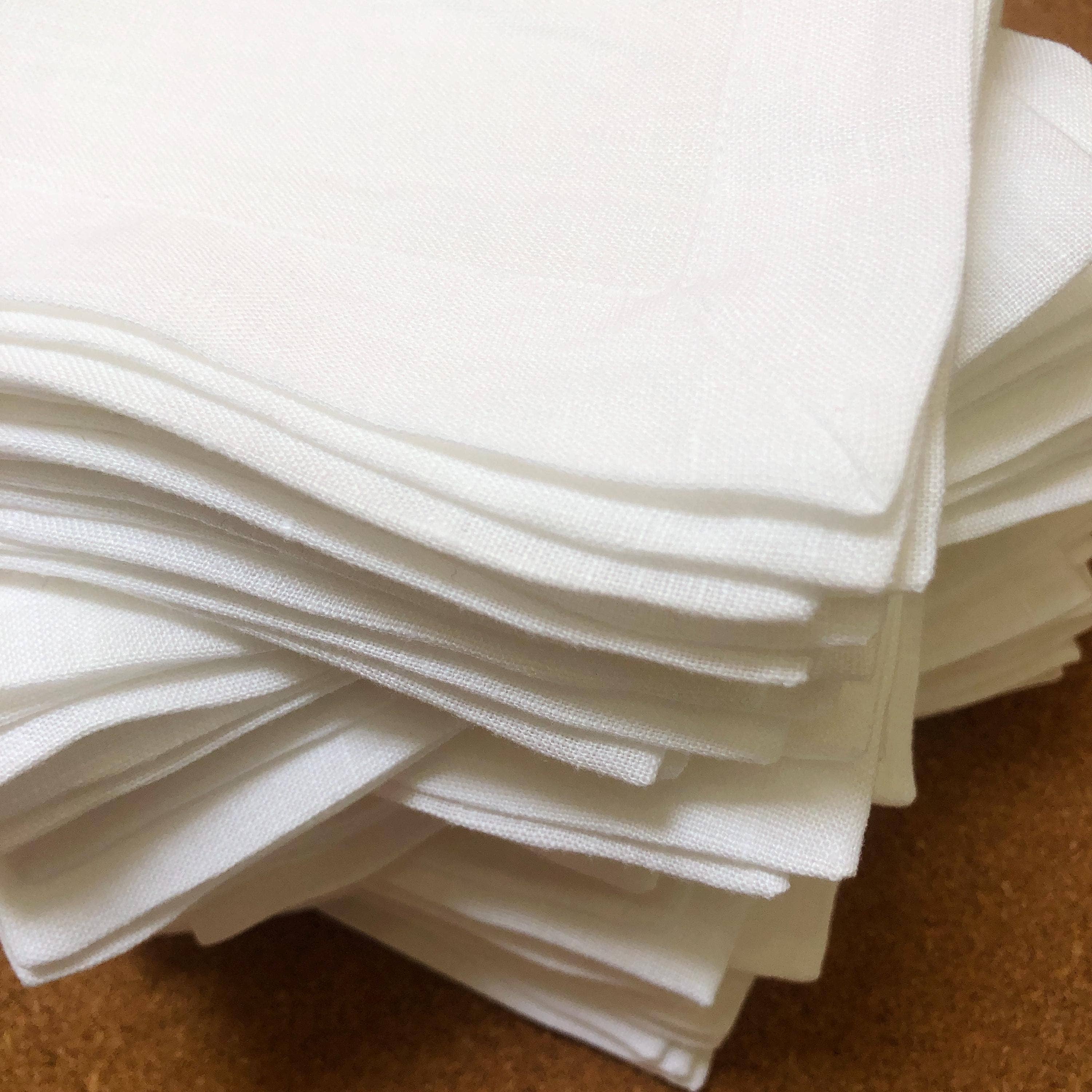 Belle Linen - Wholesale Dinner & Cloth Napkin - 100% Premium Classic White Linen Cocktail Napkins4