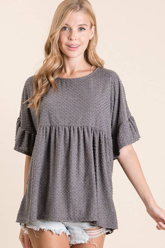 lovely melody – wholesale Tunic – Women’s – LMT1519-Belle's Swiss Polka Dot Baby Doll Tunic1