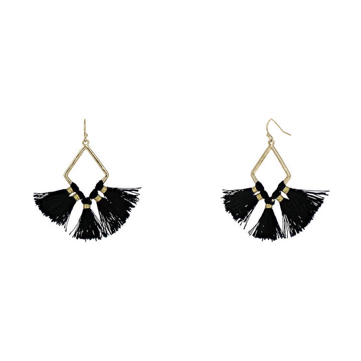 Geometrische Quasten-Ohrringe für den Großhandel von NY Jewelry House