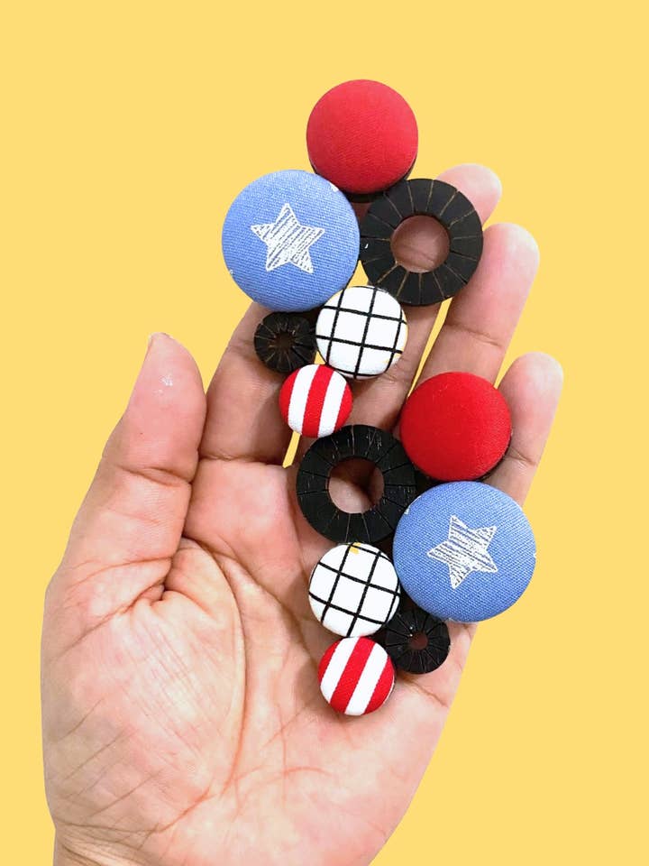 Vine Örhängen - Svart - Monoestrellada för wholesale av Botón de Azúcar