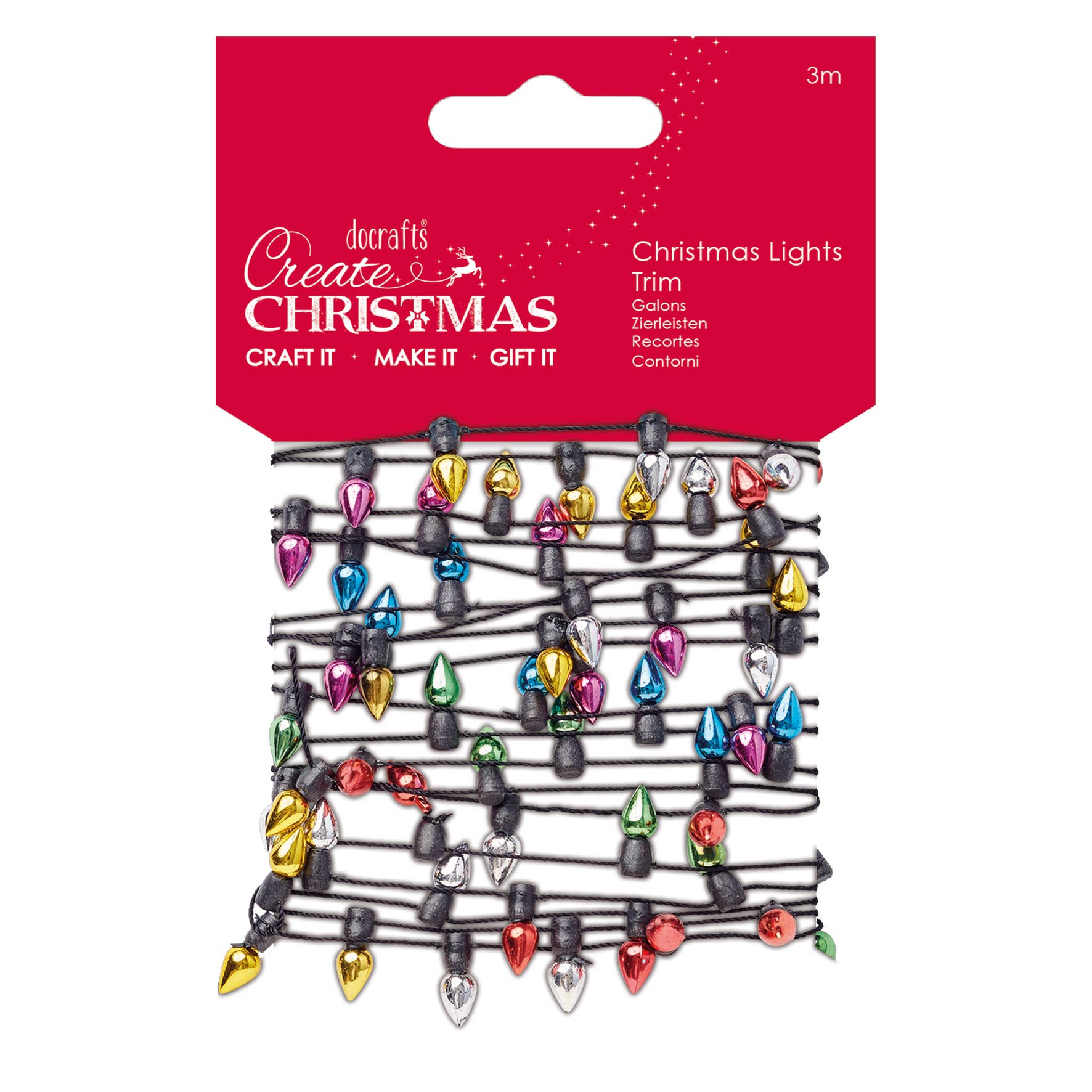 West Design Products – wholesale Craft supplies – Create Christmas Christmas Lights Trim 3m0