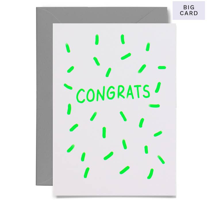 BIG CARD - CONGRATS - various colours for wholesale by Me & Amber