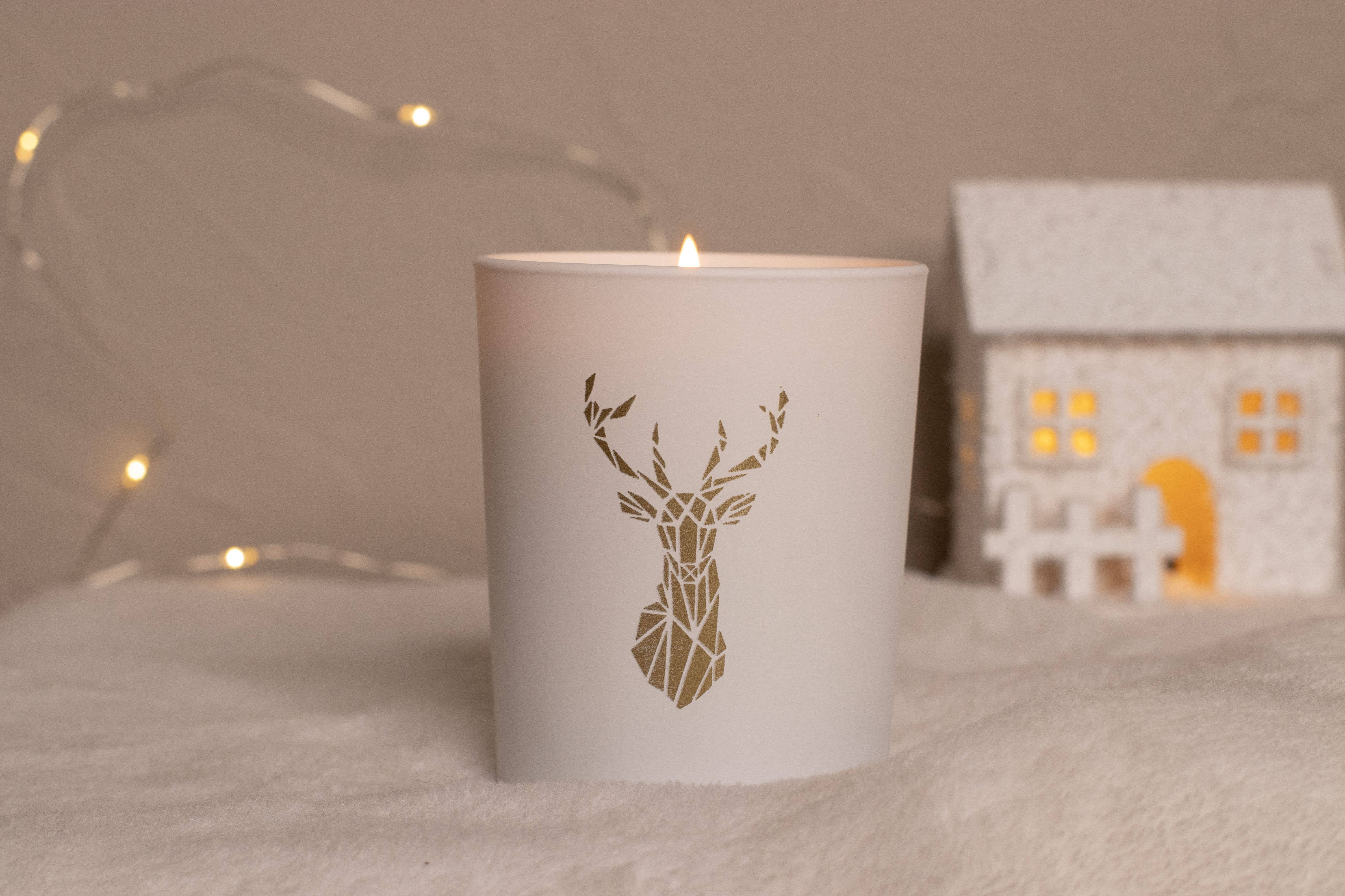 La Bougie Blanche - Wholesale Jar/Filled Candle - Cotton Flower Candle - White Deer2
