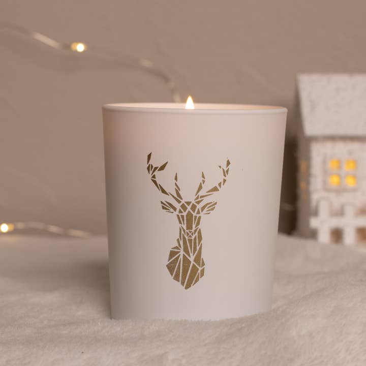 La Bougie Blanche - Wholesale Jar/Filled Candle - Cotton Flower Candle - White Deer2