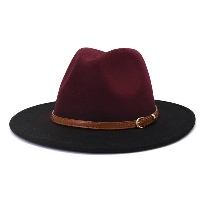 ACCITY - Wholesale Fedora - Women's - WOMEN WARM COLOR MATCHING BELT PANAMA HAT_CWAH0707