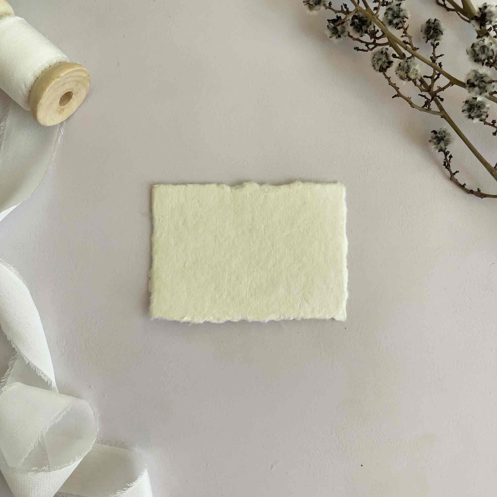 The Natural Paper Company - Wholesale Stationery/Notecard Set - Vanilla Handmade Cotton Rag Paper, Card and Envelopes4