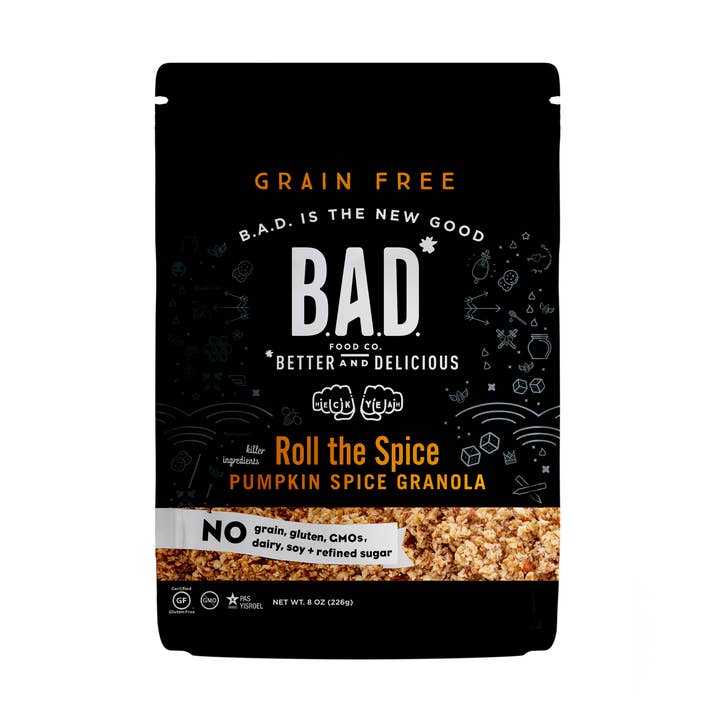 Rol de Spice Pumpkin Spice Granola voor wholesale door B.A.D. Food Co.