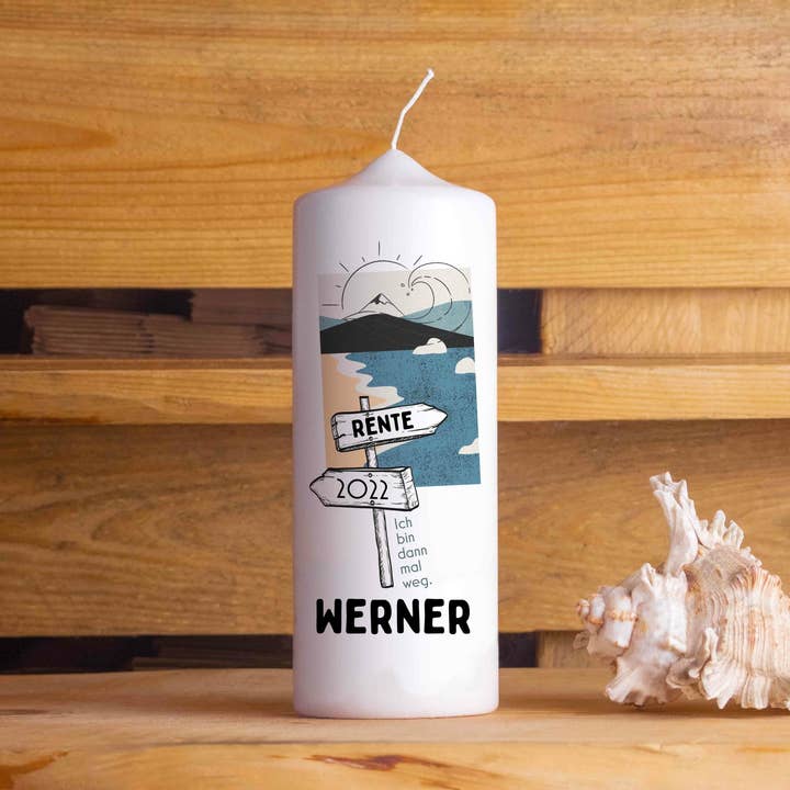 Vela Retira | praia | 15 - 30 cm altura | por atacado de Die Kerzenwerkstatt