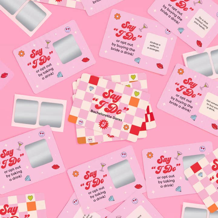 xo, Fetti - Wholesale Card Game - Bachelorette Dare Scratch Off Game, Bridal Shower Gift, Favors