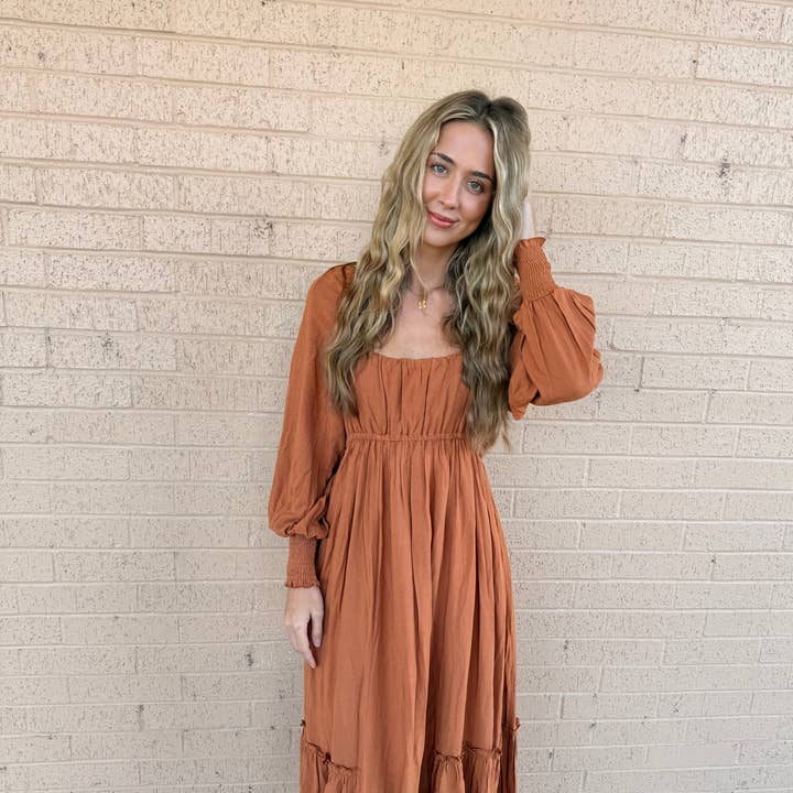 Förälska dig i rostfärgad maxiklänning för wholesale av Wren Rae