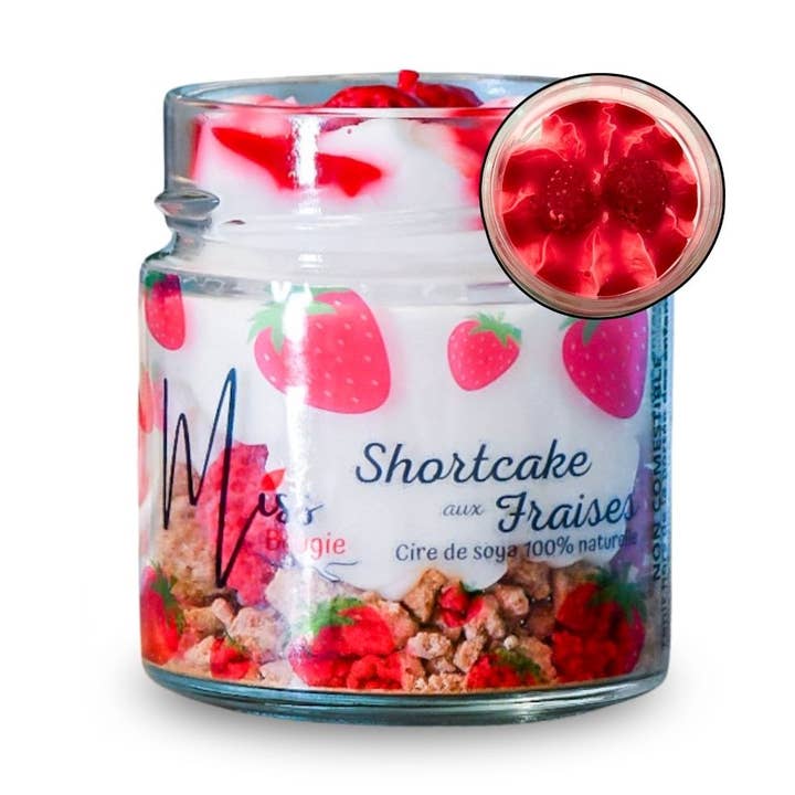 Miss Bougie – Soy Candle - Strawberry Shortcake for wholesale by Colorantic