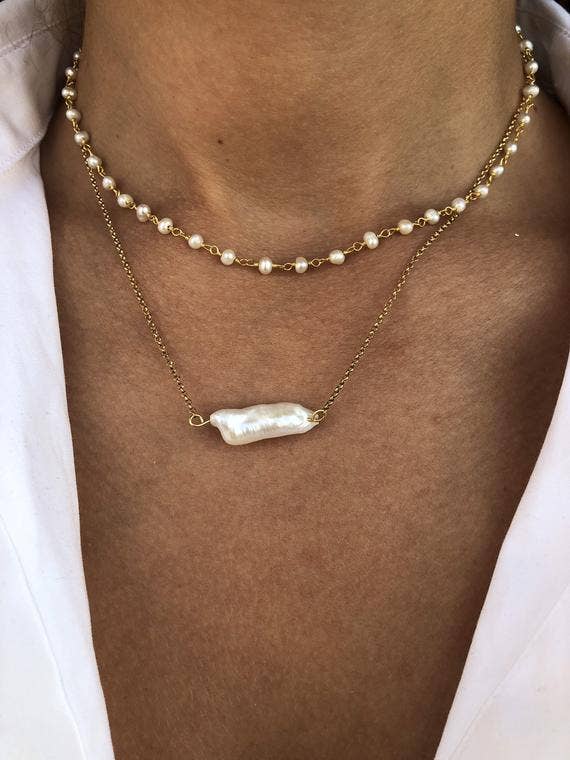 Christina Christi - Wholesale Pendant/Charm Necklace - Pearl Jewellery, Rosario Necklace, White Necklaces, Women6