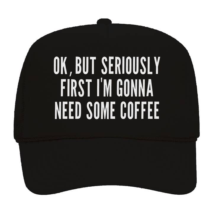 But First Coffee Foam Snapback for wholesale by Frankie Jean
