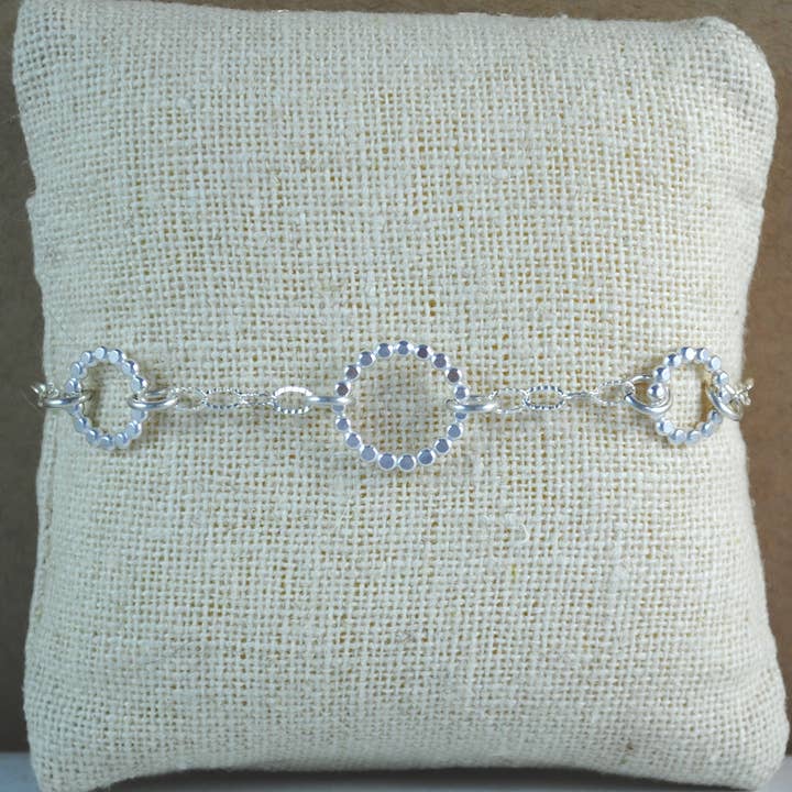 Floating Beaded Bracelet - Sterling Silver for wholesale by Cameron Kruse Designs