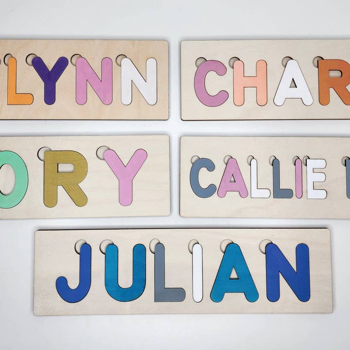 Chelsea Brandt Creations - Wholesale Puzzle - Kids - Custom Wood Name Puzzle
