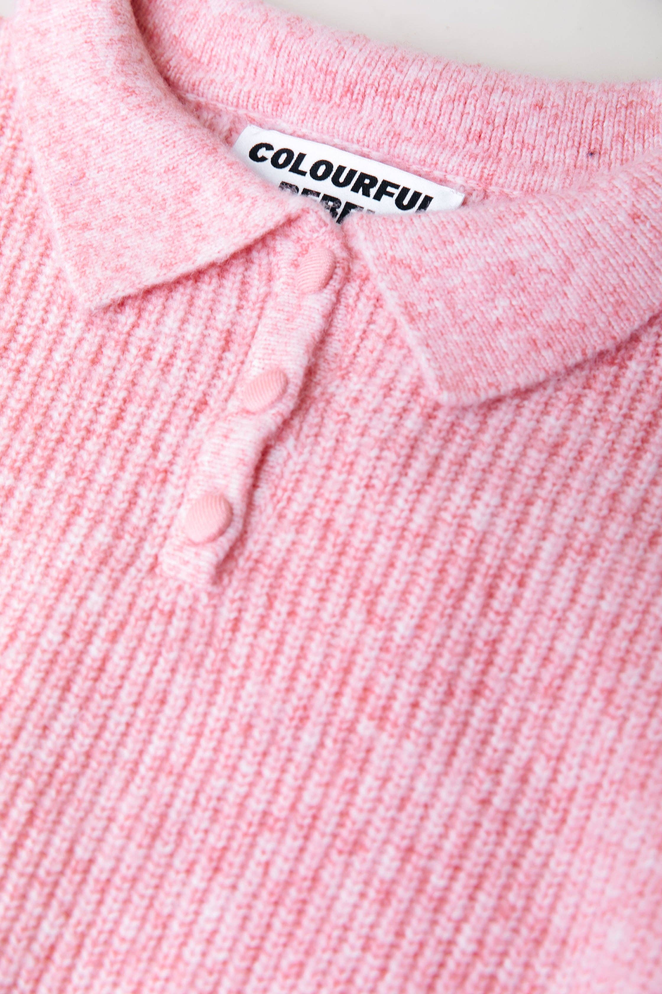 Yfke Button Knitted Sweater | Coral for wholesale on Faire4