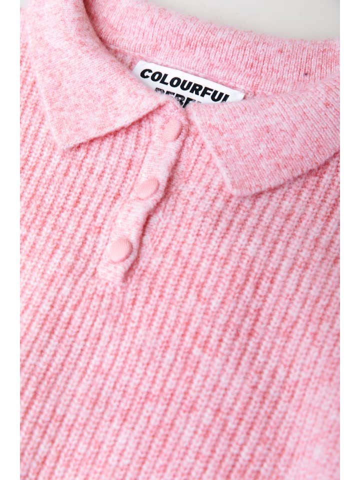 Coral Jersey de Punto con Botones Yfke | Coral de venta al por mayor en Faire4