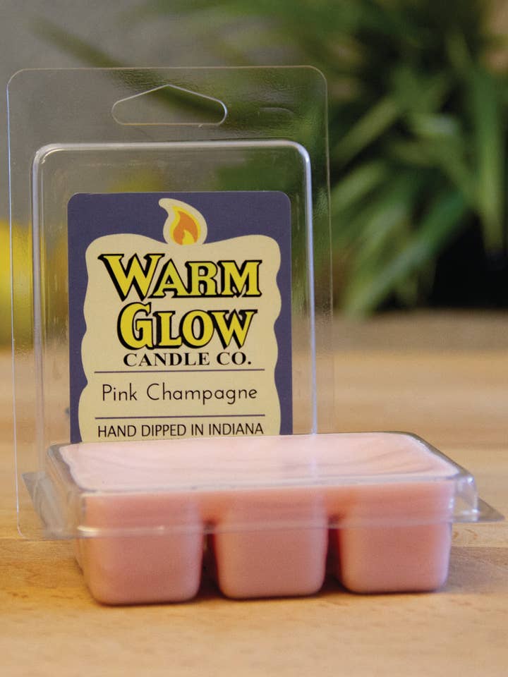 Pink Champagne Scented Melt for wholesale by Warm Glow Candle Company