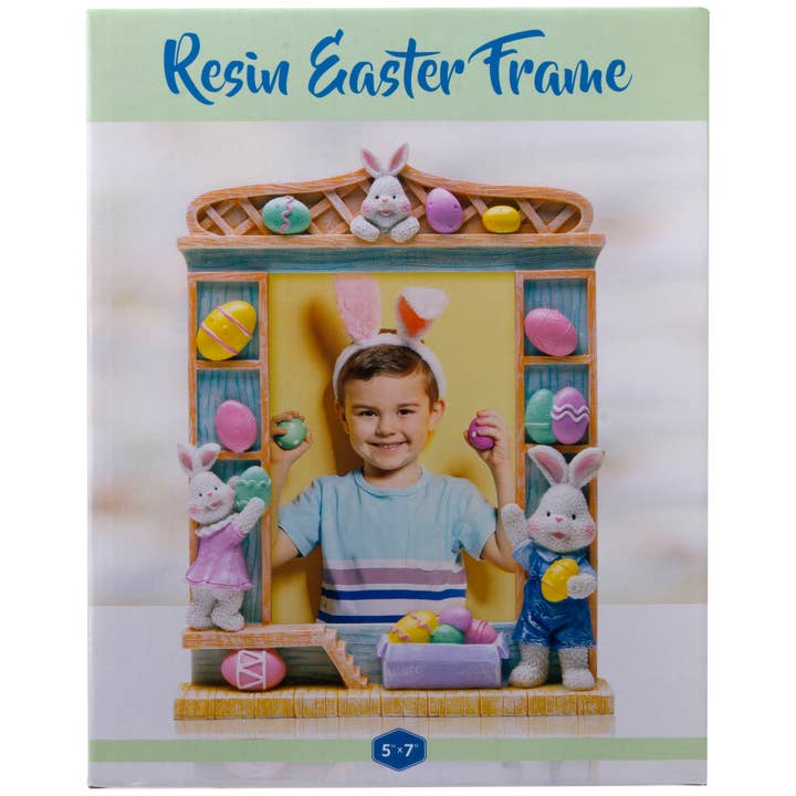 Neil Enterprises - Wholesale Picture Frame - Kids & Baby - Easter Bunny & Eggs Resin Picture Frame