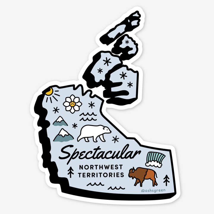 Spectacular Northwest Territories - sticker for wholesale by Ashleigh Green Studios