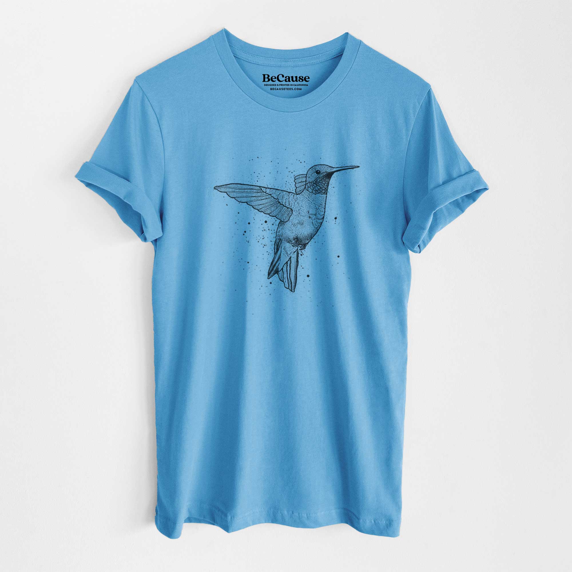 Because Tees - Wholesale Screen Printed T-Shirt - Unisex - Archilochus Colubris - Ruby-throated Hummingbird - Lightweight 100% Cotton Unisex Crewneck1