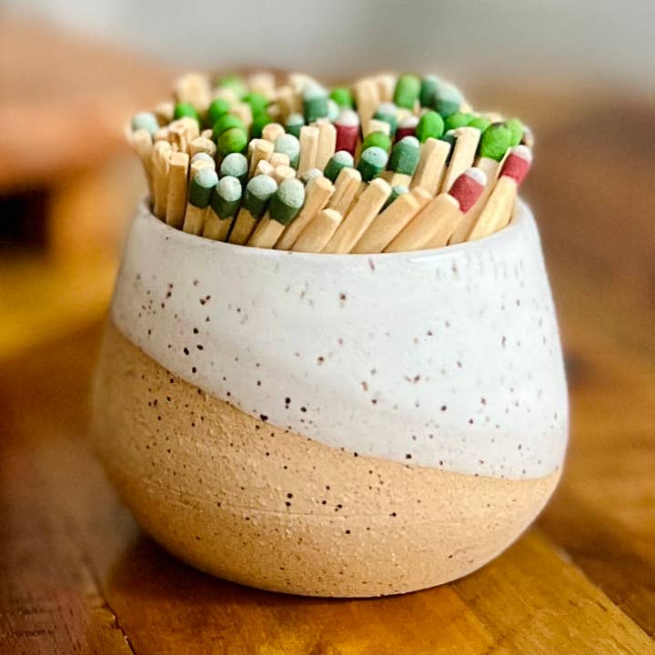 Hands On Ceramics - Wholesale Match Holder - Matchstick Holder - Handmade Ceramic - Strike-On-Side Design5