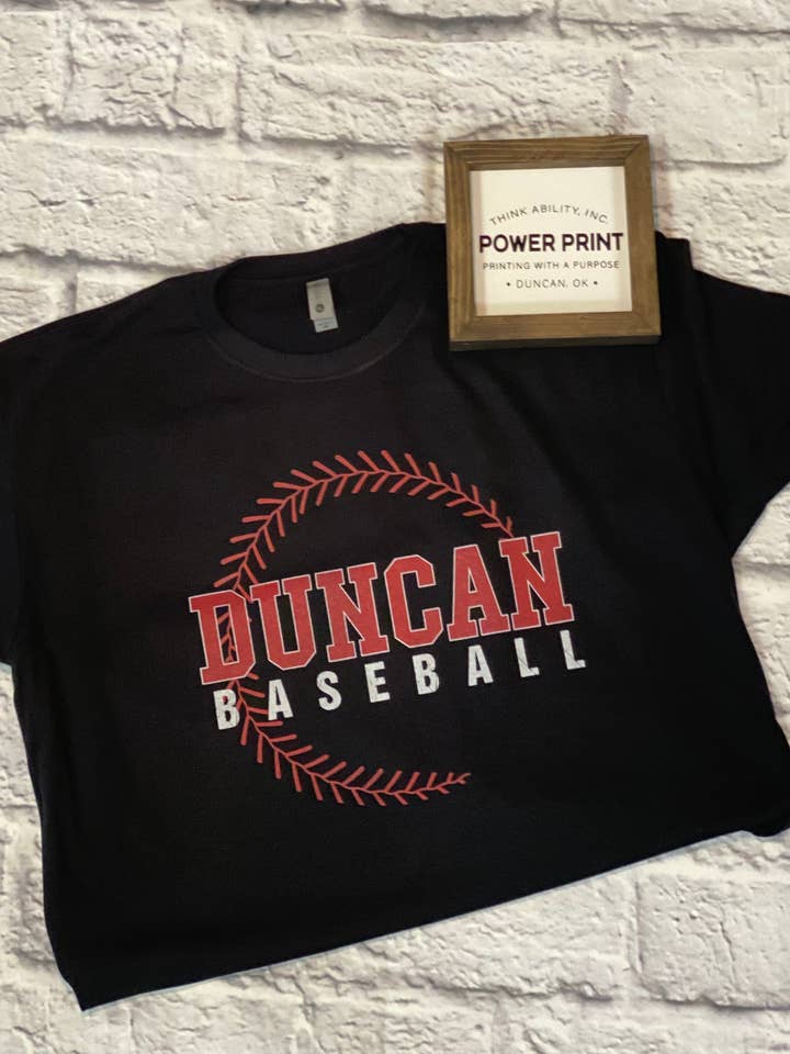 Duncan Baseball- Short Sleeve Tee for wholesale by Think Ability Inc. - Power Print