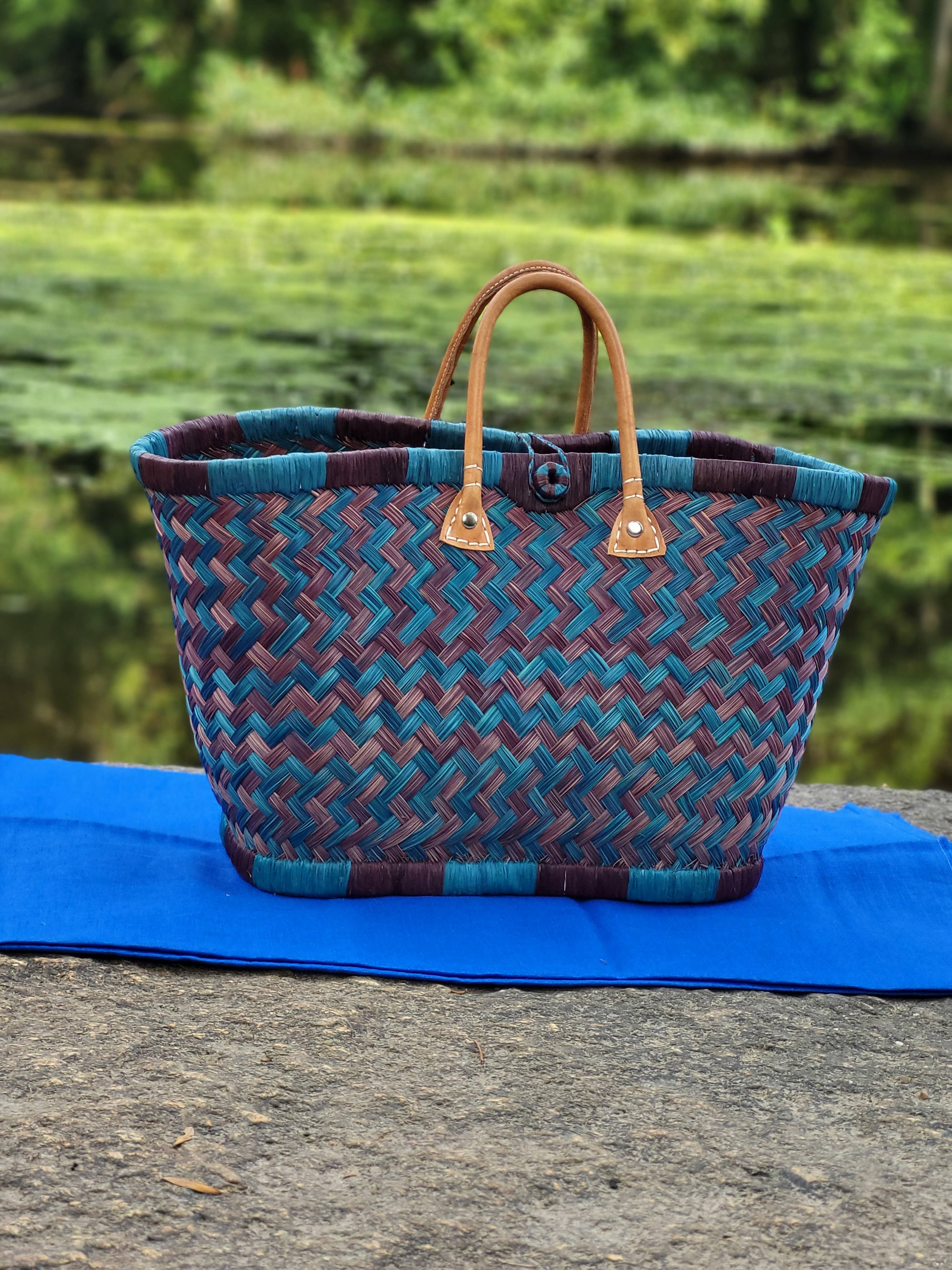 Nature et Fibre - Vente Sac de plage - Paniers artisanaux colorés en fibres naturelles10