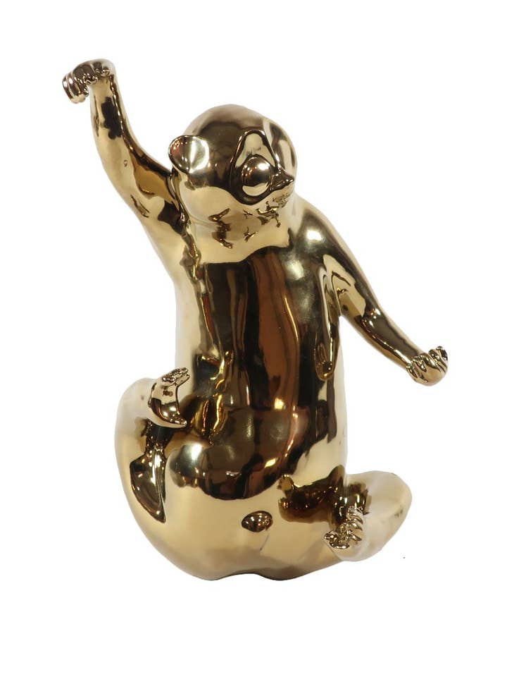 Eliso Lemur Gold. 28 x 17 x 16 cm für den Großhandel von Guille Garcia-Hoz