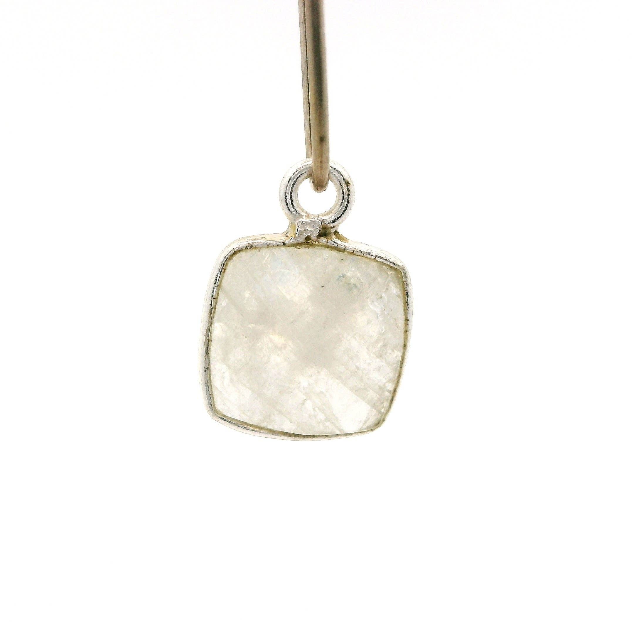 Purity Beads - Wholesale Individual Charm/Pendant - 8mm Cushion Gemstone Pendants – 1-Loop Charms | Sterling Silver & Gold Plated | Choose from 14 Gemstones | 10pcs Pack7