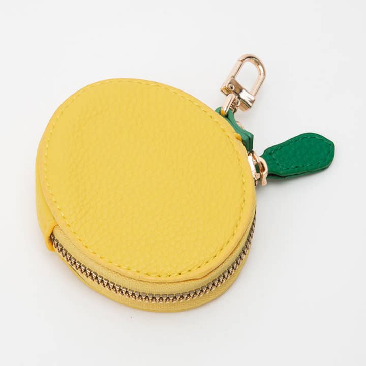 Portachiavi in finta pelle a forma di limone / Ciondolo per borsa / Portamonete per la vendita all'ingrosso da parte di Sensibling Corp.