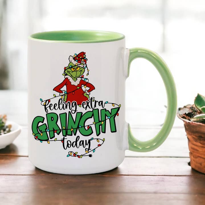 Oakbury Designs - Vendita all'ingrosso Tazza - Sentendosi particolarmente Grinch oggi | Tazza da caffè in ceramica da 15oz1