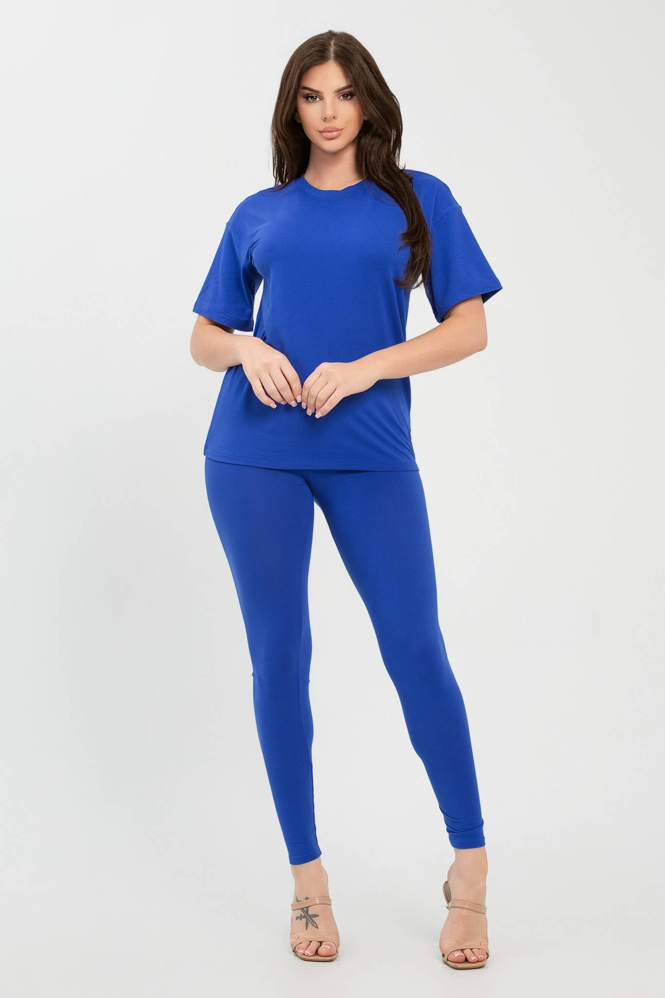 Julia by LoveJ – wholesale Set med topp och byxa – Dam – Set med borstad Dty rundhalsad topp och leggings30