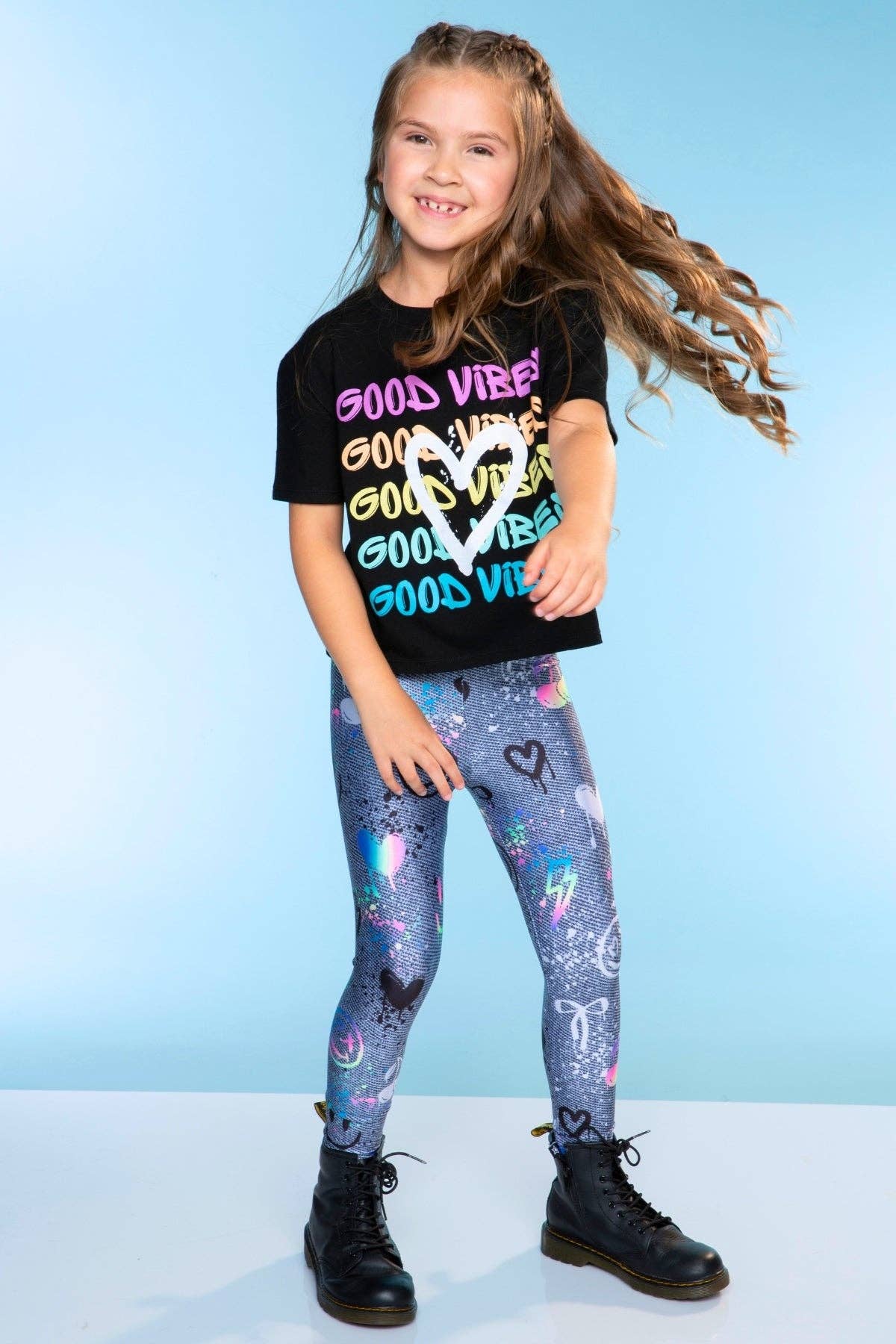 PixieLane - Wholesale Fashion Leggings - Kids - High Shine Long Legging6