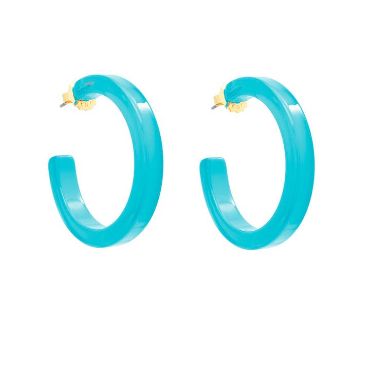 ZENZII Jewelry - Wholesale Hoop Earrings - Medium Resin Open Hoop Earring