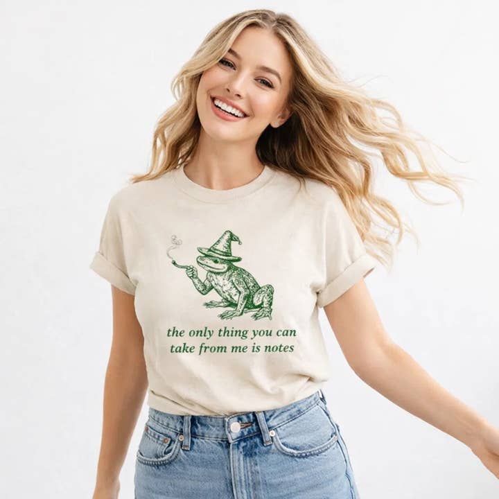 the only thing you can take, witch frog tee, novelty top for wholesale by Soleinspire