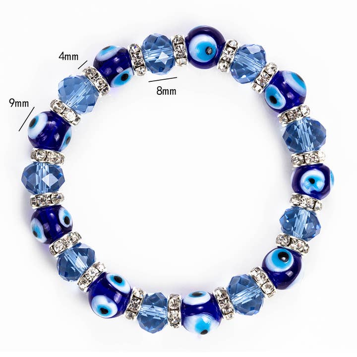 Ole - Wholesale Beaded Bracelet - Evil Eye Bead Stretch Bracelet