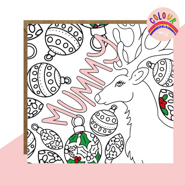 Farbe + Weihnachtskarte für Mama schicken für den Großhandel von Lottie Simpson