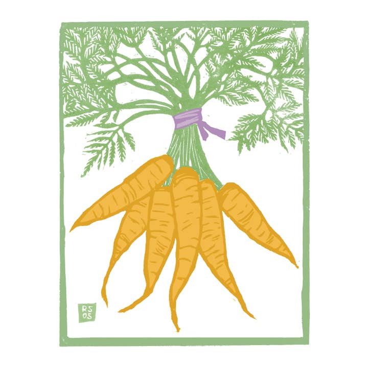 RFM-514 Carrots Greeting Card for wholesale by Rigel Paper