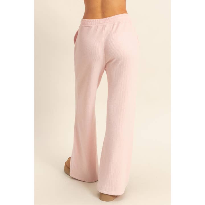 Double Zero - Wholesale Lounge Sweatpants/Joggers - Women's - Brushed Waffle Casual Wide Leg Sweatpants21