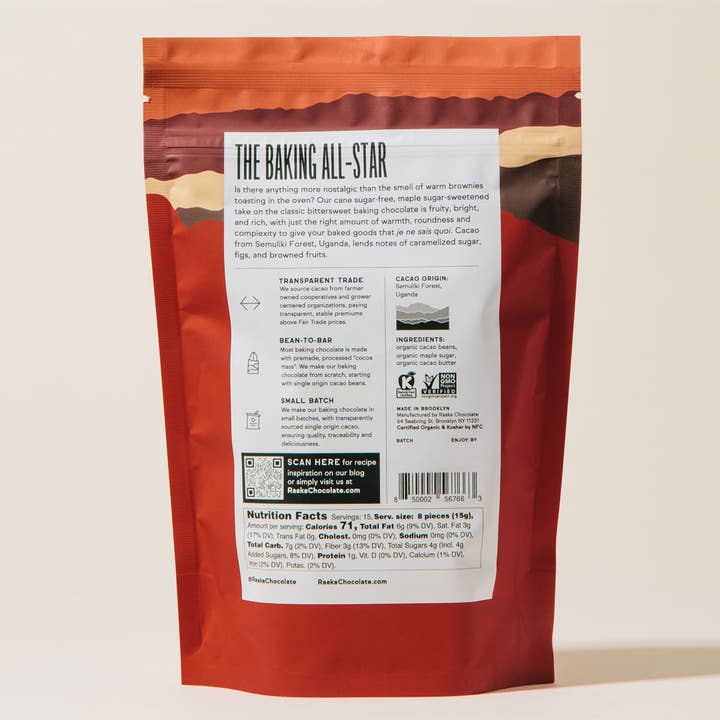 Raaka Chocolate – wholesale Baking chocolate – 75% Maple Dark Baking Chocolate