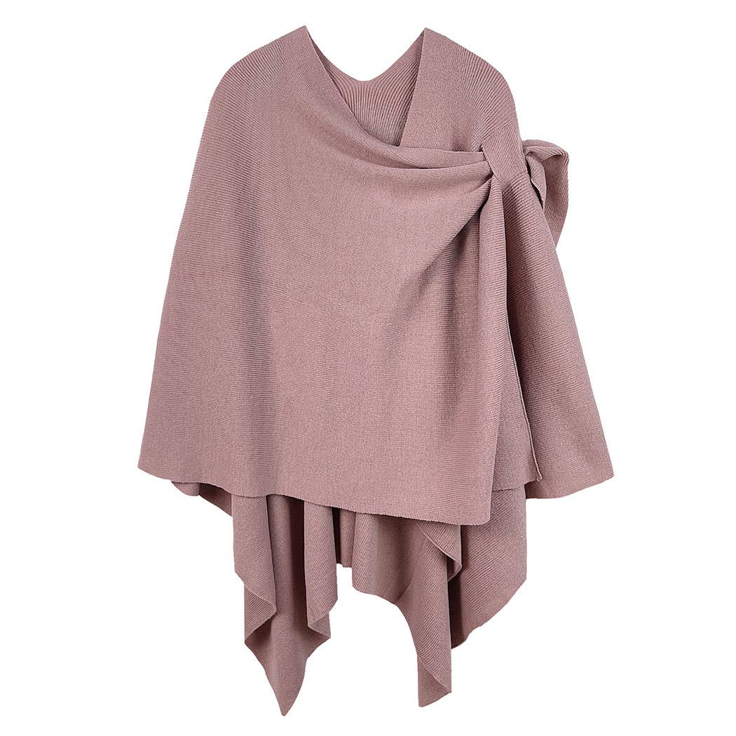 Fashion City - Wholesale Poncho - Women's - Solid Ruana with Shoulder Strap18