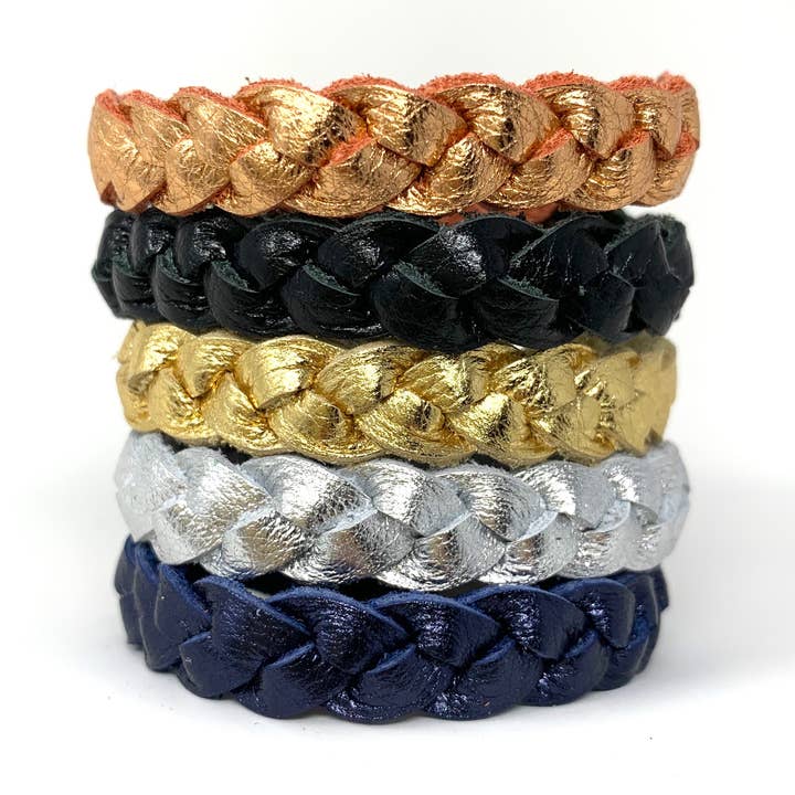 Metallic Braided Bracelet for wholesale by molliPOP Design