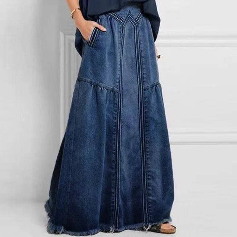 Miss Sparkling – wholesale Skirt – Women’s – Maxi denim skirt1