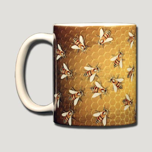 Bee Hive 11 oz Ceramic Mug for wholesale by Atlas Screen Printing