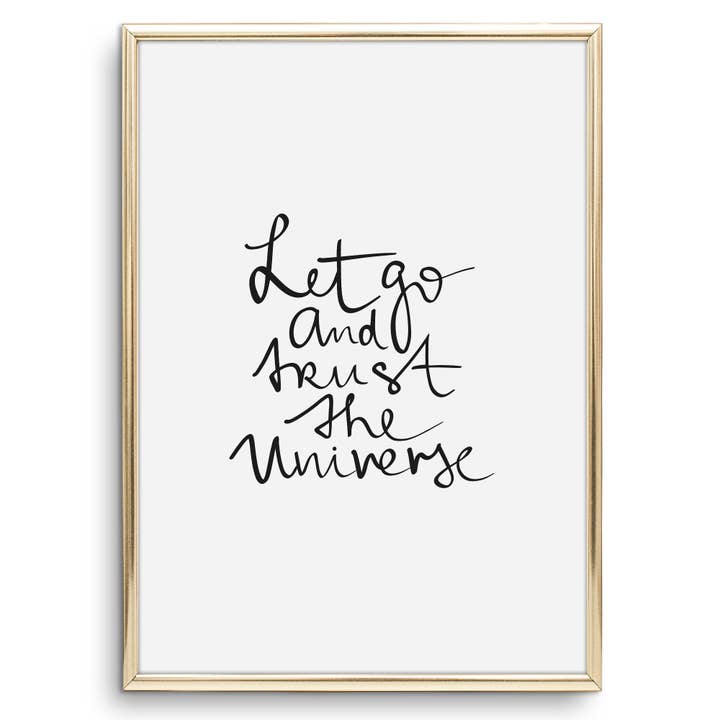 Cartaz “Deixe ir e confiar no universo” por atacado de Tales by Jen