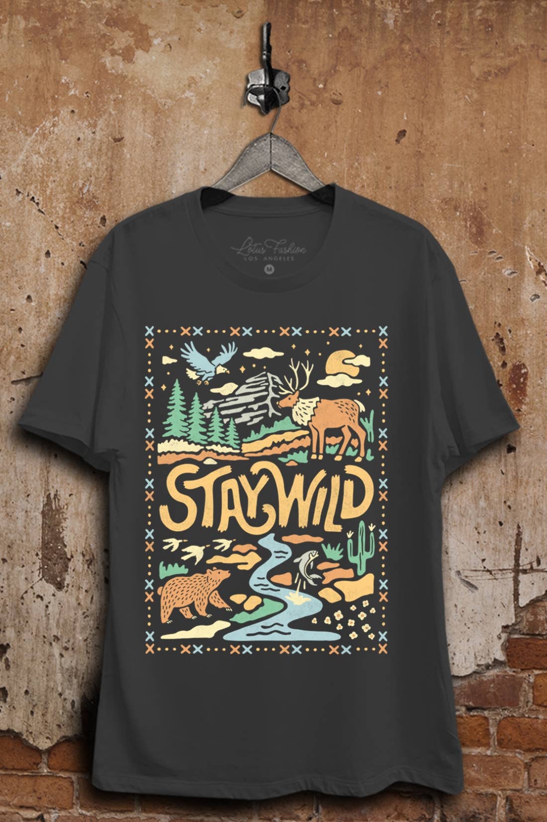 Lotus Fashion Collection – wholesale T-shirt (graphic) – women's – Stay Wild Graphic Top1
