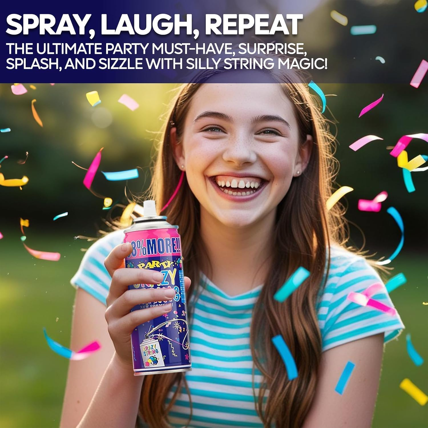 AJ TOYS & GAMES - Wholesale Party Favor - Fun Party String Streamer Spray In A Can 3 oz per bottle11